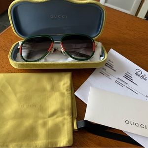 Gucci unisex aviator sunglasses